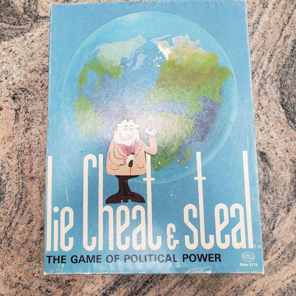 [Great Condition] Vintage 1971-Lie Cheat Steal: Game of Political Power-Complete